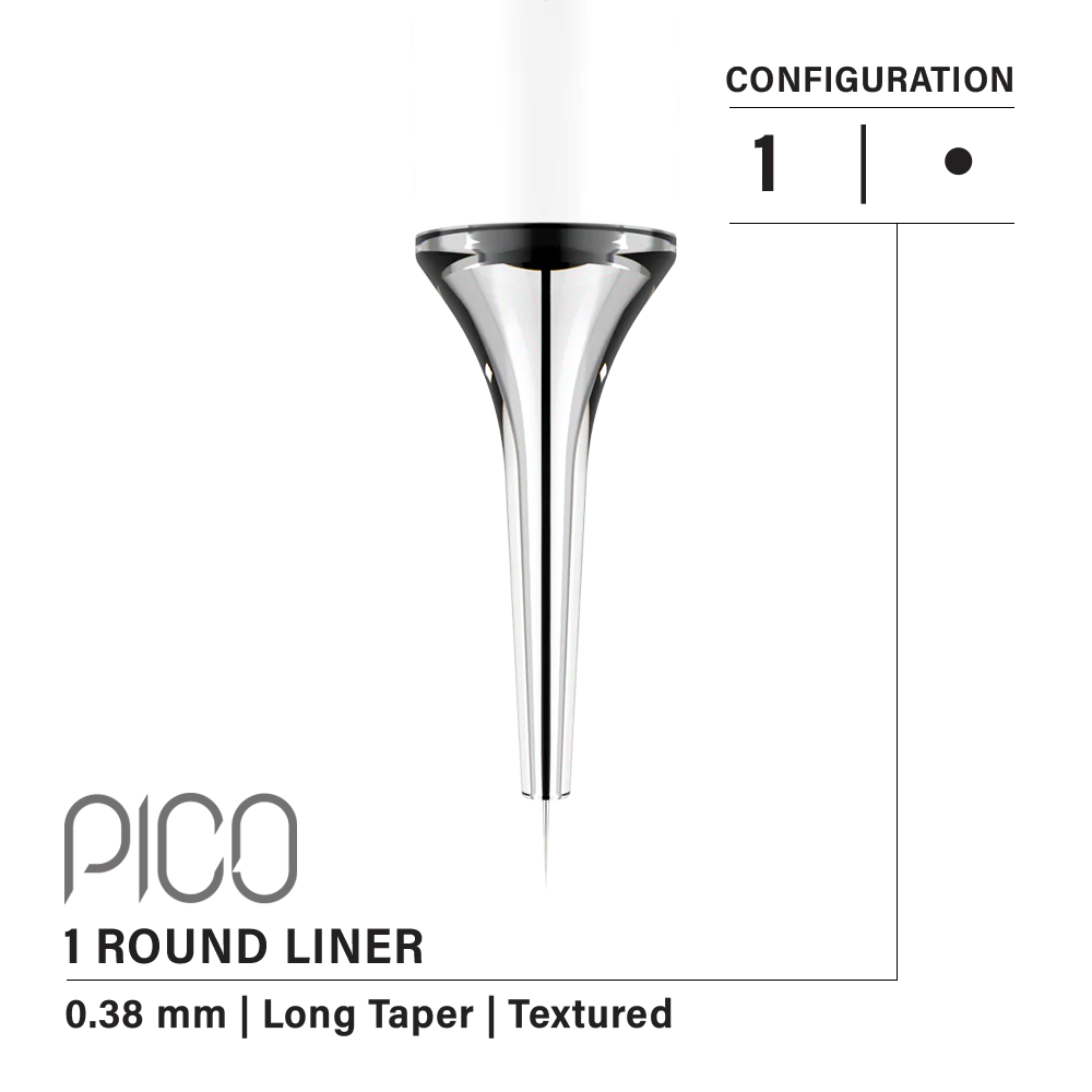 Vertix Pico 1 round liner 0.38mm Long Taper textured