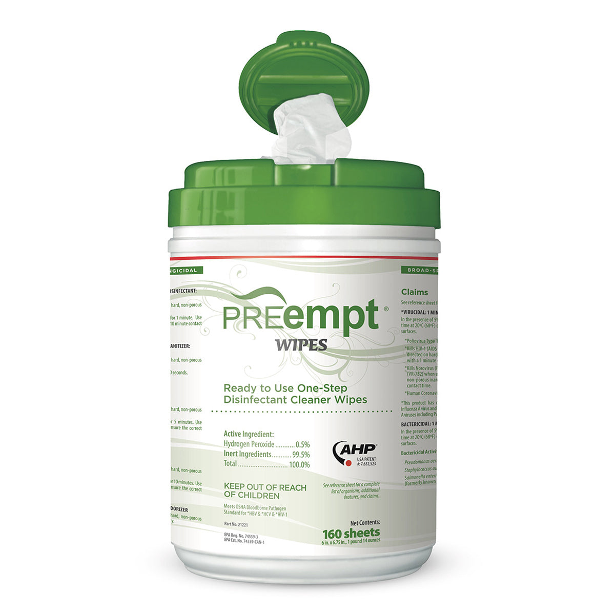 Preempt - Disinfecting wipes (160 sheets)